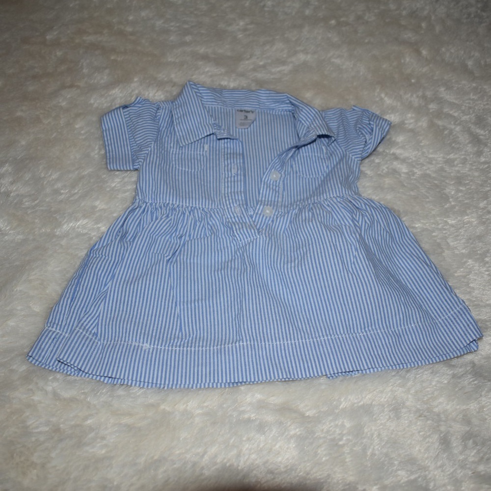 Seersucker shirt dress